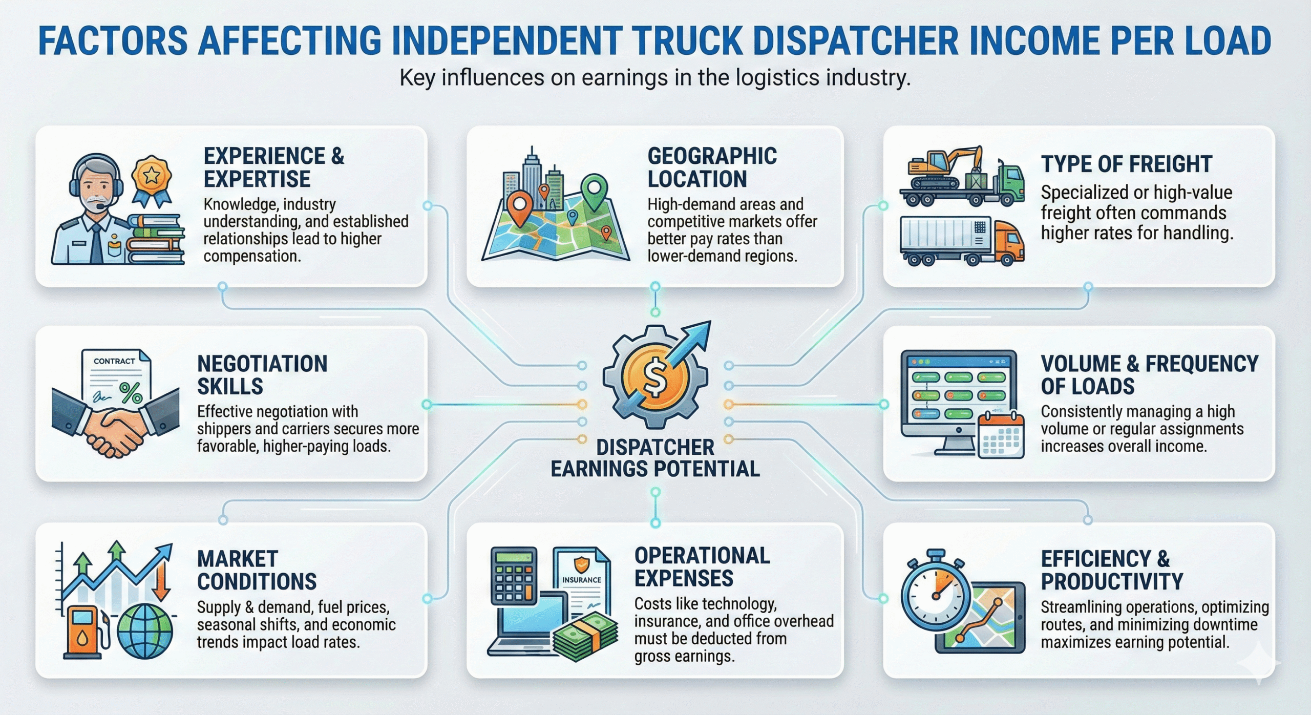 Factors That Can Affect How Much Independent Truck Dispatchers Make Per Load?